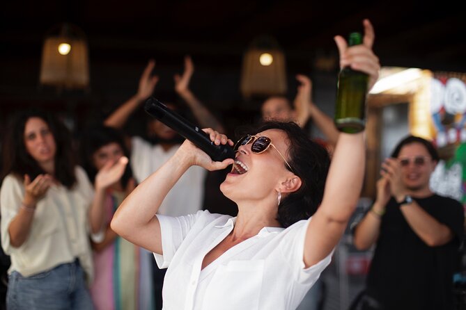 Brussels Pub Crawl Tour - Stop 4: Amalgame karaoke finale for laughs, songs, and photos