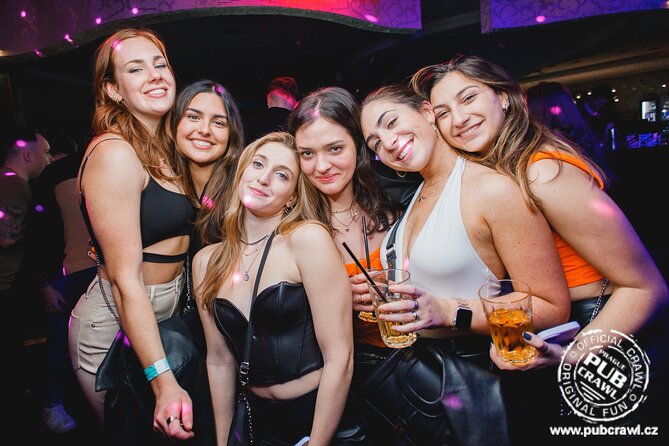 Prague Pub Crawl with Unlimited Drinks & 5 story club Entry - Karlovy Lazne: The 5-Story Club Finale (VIP Entrance Included)